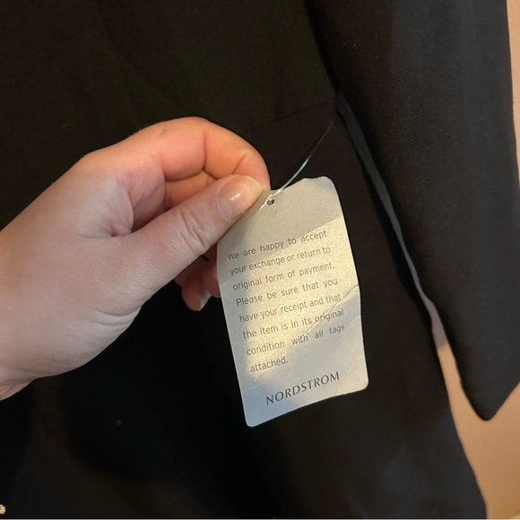 NWT Gal Meets Glam Celeste Dress Black Long Sleeve Fit & Flare Nordstrom Size 8 - Picture 7 of 7